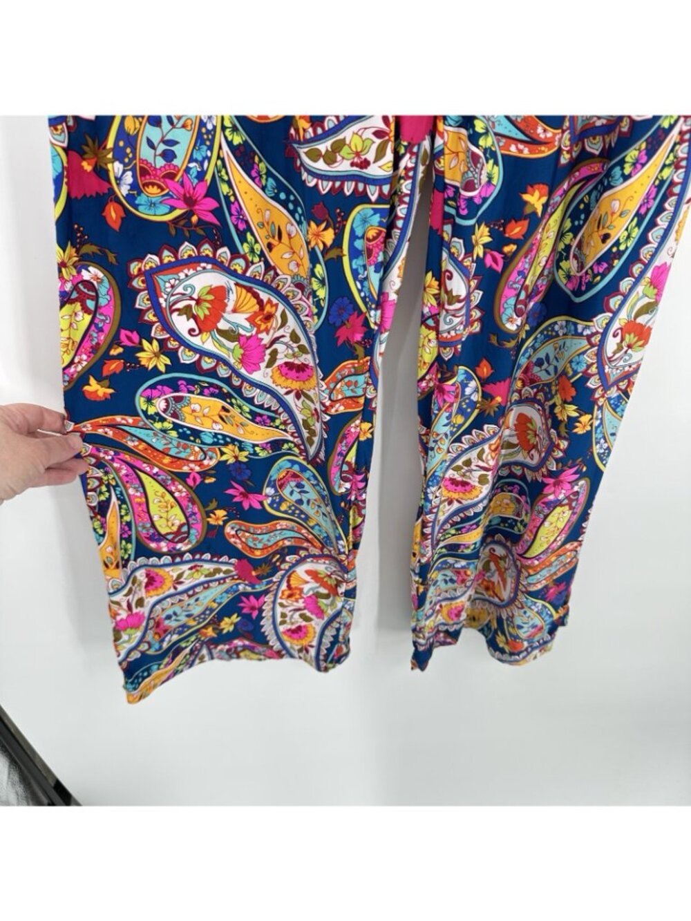 TRINA TURK swim pants colorful LARGE wide leg retro beach cruise island mod - Picture 6 of 11